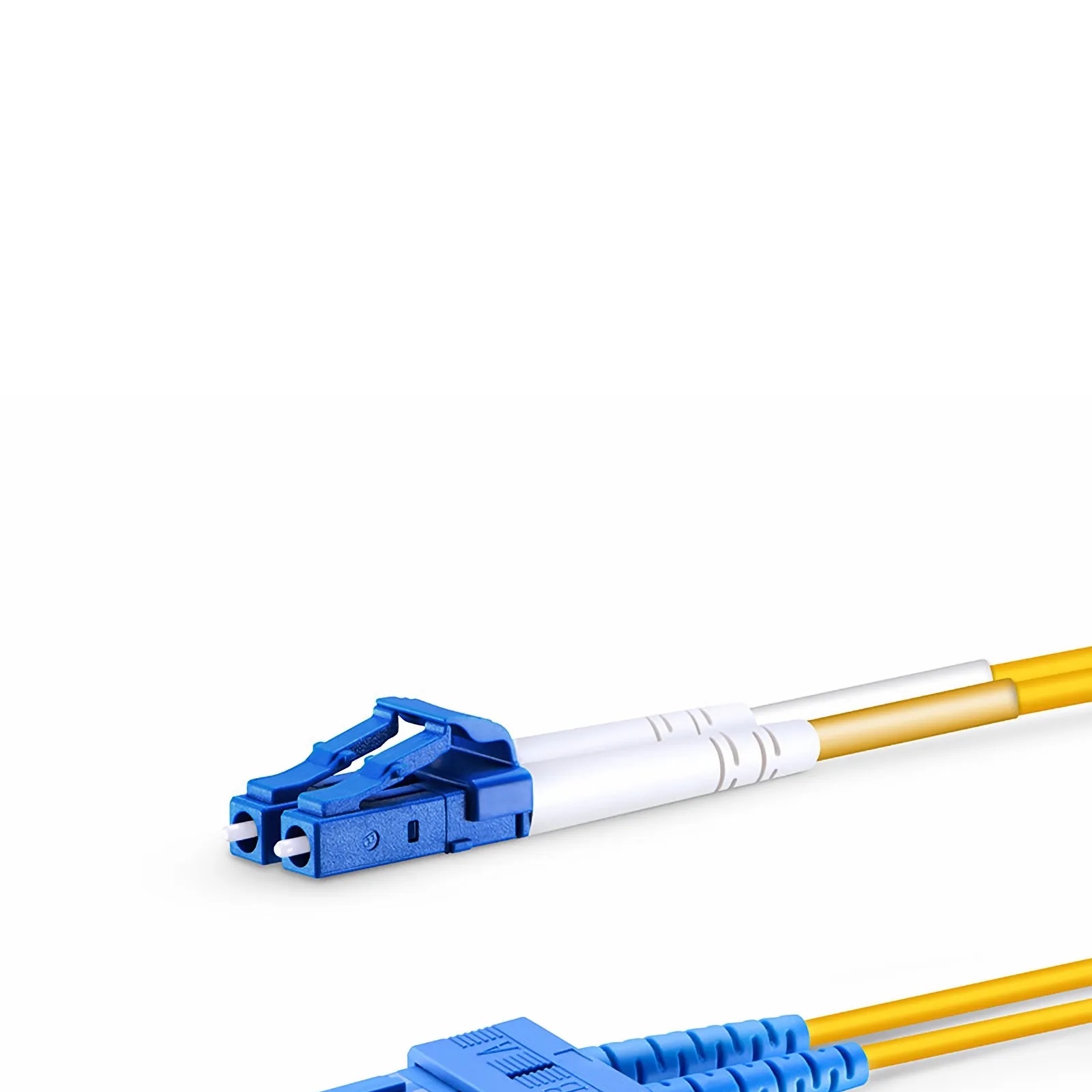 Cable de fibra óptica 3m (10ft) , 2 fibras, LC UPC dúplex a SC UPC dúplex, Monomodo (OS2), Riser (OFNR), 2.0mm, Búfer ajustado, Amarillo - Image 4