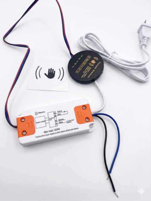 Interruptor Sensor Táctil 110VAC 500W para Iluminación LED – Instalación Oculta